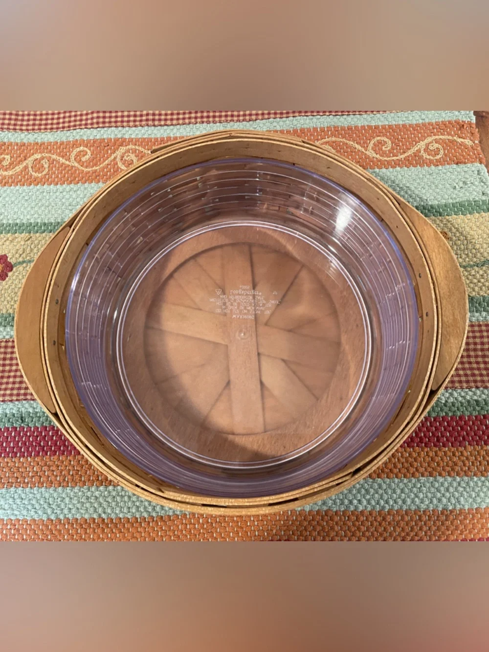 Longaberger Woven Basket | 2004 Signed MKD | With Plastic Liner | Made in USA